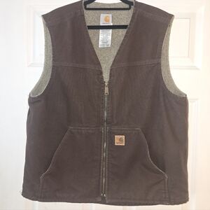 Brown Carhartt Sherpa Lined Vest